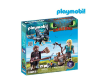 PLAYMOBIL Czkawka i Astrid z małym smokiem - 478467 - zdjęcie 1